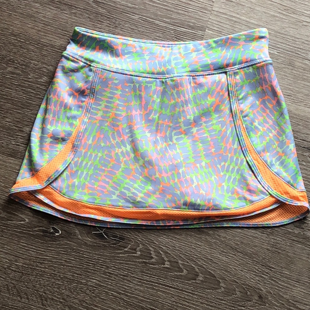 Athletic & active skirt. Bright neon tennis skirt.